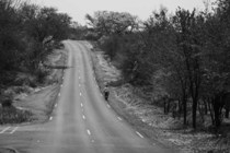 The new paved road in Victoria Falls, Zimbabwe